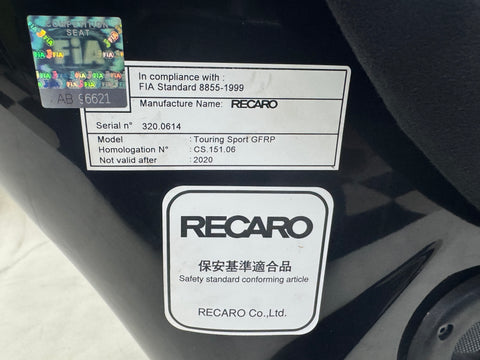 【中古】RECARO/TS-G SK2 シルバー×ブラック FIA認証あり